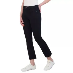 Vigoss Womans 29 Marley Slim Fit Ankle Cropped Raw Hem Bootcut Black Denim Jeans