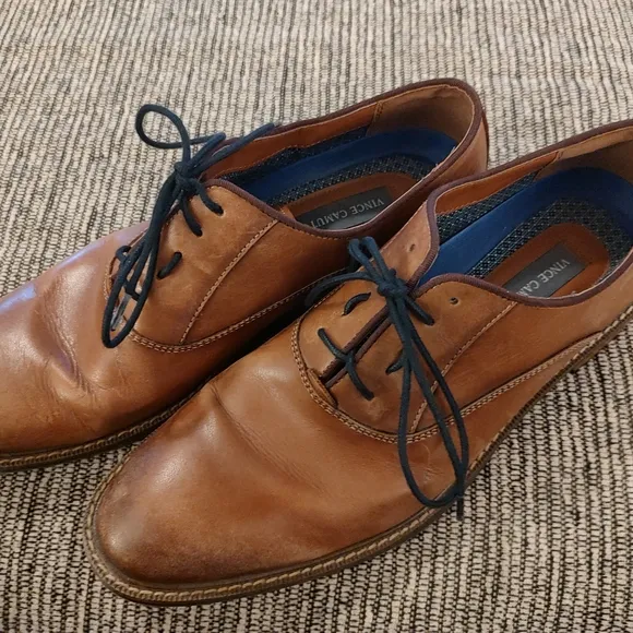Vince Camuto Brown Leather Oxfords Timeless Style