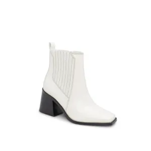 Vince Camuto Sojetta Square Toe High Heel Booties White Size 10 240366