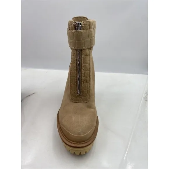 Vince Camuto Women's Eberla Casual Bootie Ankle Boots Tan Suede Sz 8.5