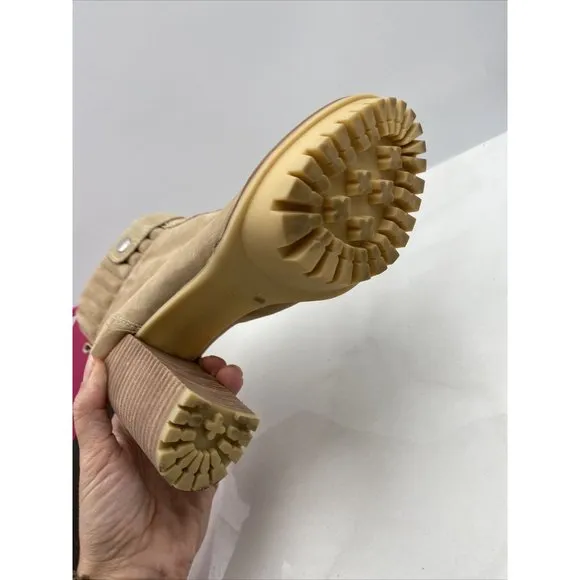 Vince Camuto Women's Eberla Casual Bootie Ankle Boots Tan Suede Sz 8.5