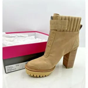 Vince Camuto Women's Eberla Casual Bootie Ankle Boots Tan Suede Sz 8.5
