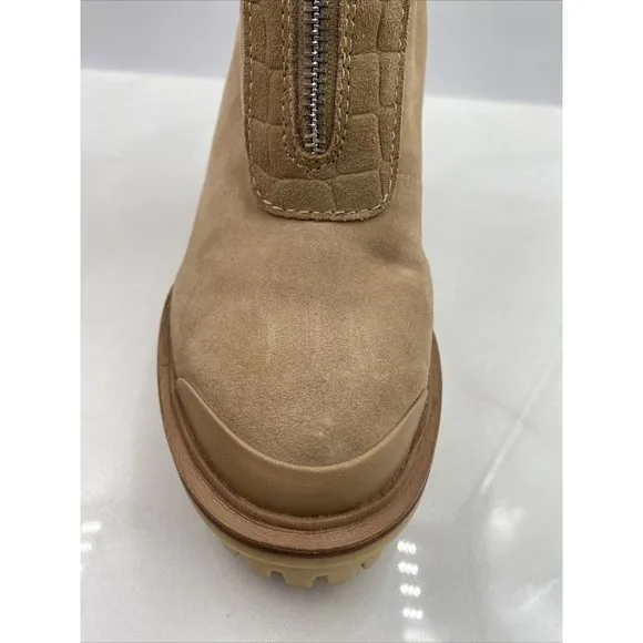 Vince Camuto Women's Eberla Casual Bootie Ankle Boots Tan Suede Sz 8.5