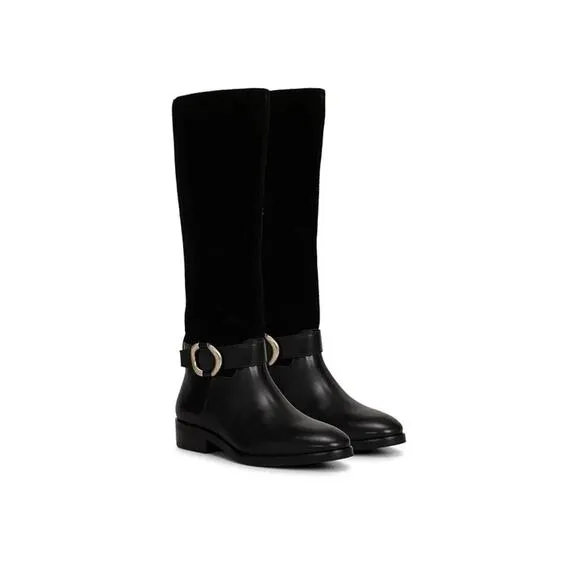 Vince Camuto Women's Samtry Knee High Riding Boots, Black Size 9M