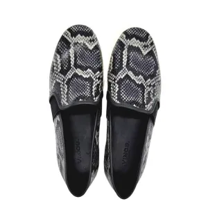VINCE Embossed Leather Garvey Python Skater Snakeskin Slip-on Shoes  Size 7