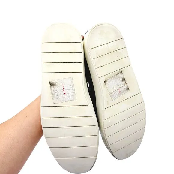 VINCE Embossed Leather Garvey Python Skater Snakeskin Slip-on Shoes  Size 7