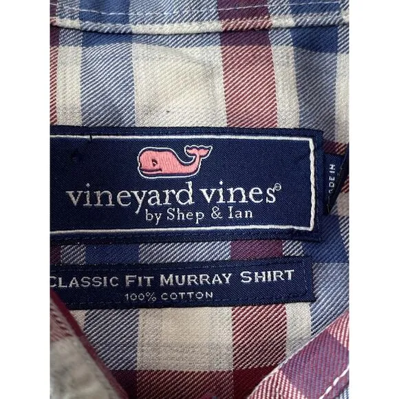 Vineyard Vines Cabin Core Murray Mens XL Plaid Indie Button Dress Shirt