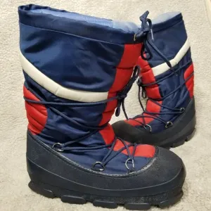 Vintage 80s Moon Boots Men's Snow Outdoor Retro Red White Blue Size 9/10‎ Korea