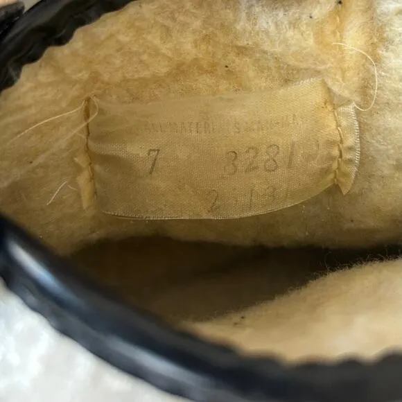 Vintage Aspen after skiing boots Yodelers 60s 70s seuede faux fur lined winter 7