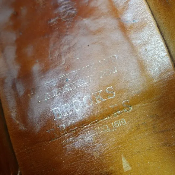 VINTAGE Brooks Brothers Oxford Shoes Mens 10.5 Cognac Leather Brown Formal Dress