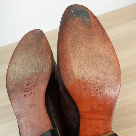 VINTAGE Brooks Brothers Oxford Shoes Mens 10.5 Cognac Leather Brown Formal Dress