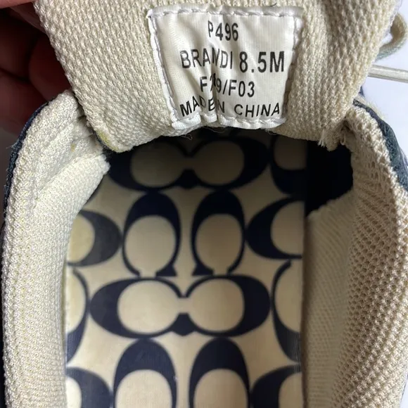 Vintage Coach denim sneakers