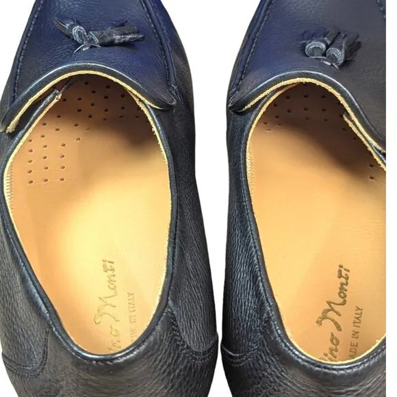 Vintage Dino Monti Pronto Black Leather Calf Dress Shoes 13 N