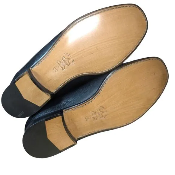 Vintage Dino Monti Pronto Black Leather Calf Dress Shoes 13 N