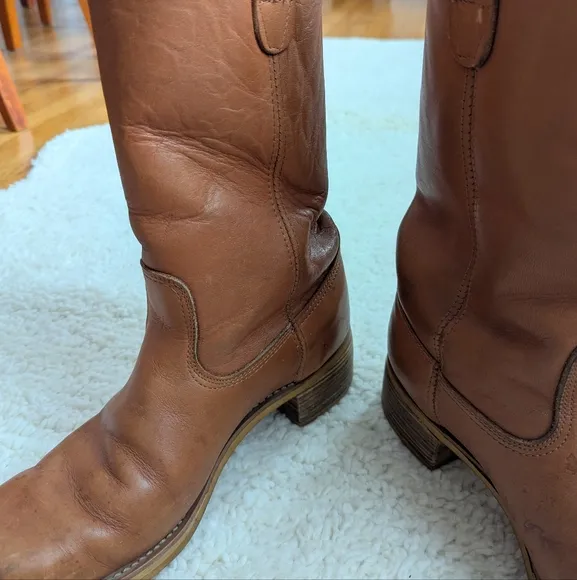 Vintage Dunham Leather Campus Mid Calf Western Boots