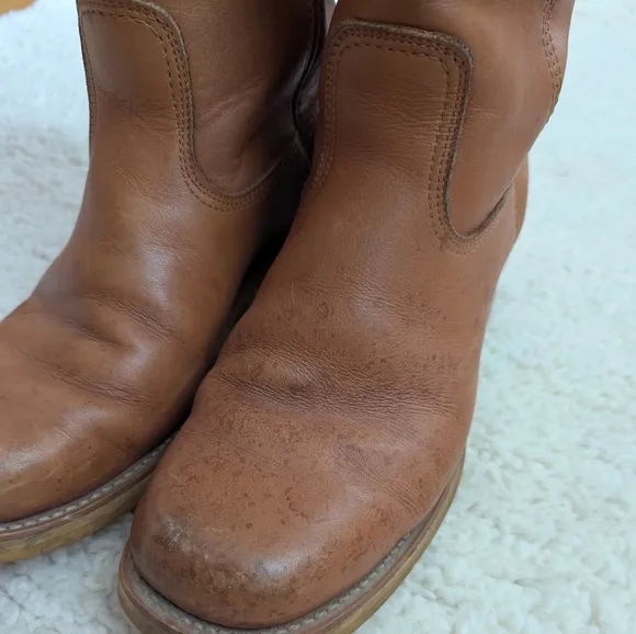 Vintage Dunham Leather Campus Mid Calf Western Boots