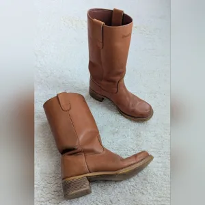 Vintage Dunham Leather Campus Mid Calf Western Boots