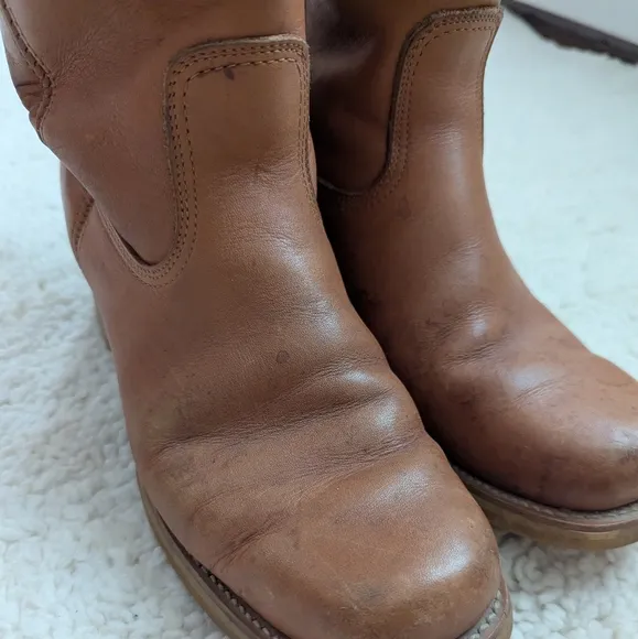 Vintage Dunham Leather Campus Mid Calf Western Boots