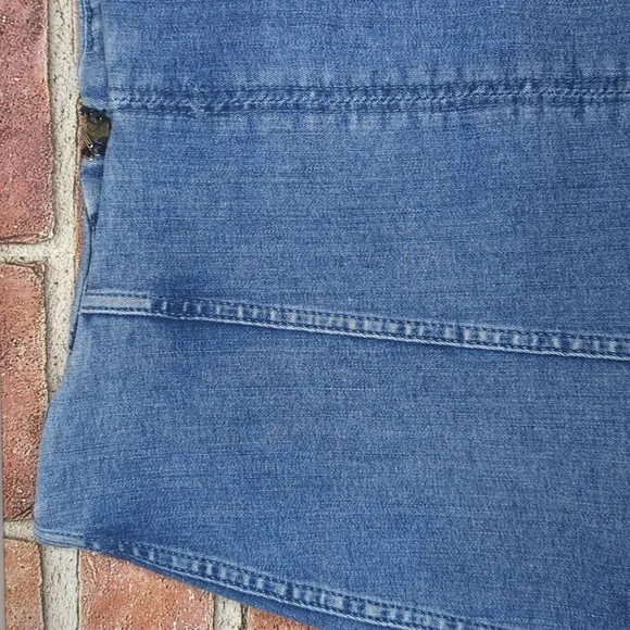 Vintage Free People Denim Jean Skirt Casual Modern Fitted Bodycon Femme 90's