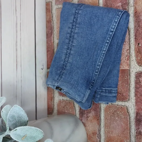 Vintage Free People Denim Jean Skirt Casual Modern Fitted Bodycon Femme 90's