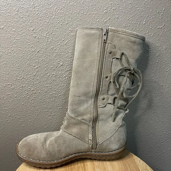 Vintage Harley Davidson Suede Tan Winter Lace Up Boots Women’s 7