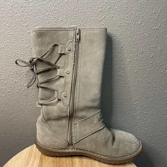 Vintage Harley Davidson Suede Tan Winter Lace Up Boots Women’s 7
