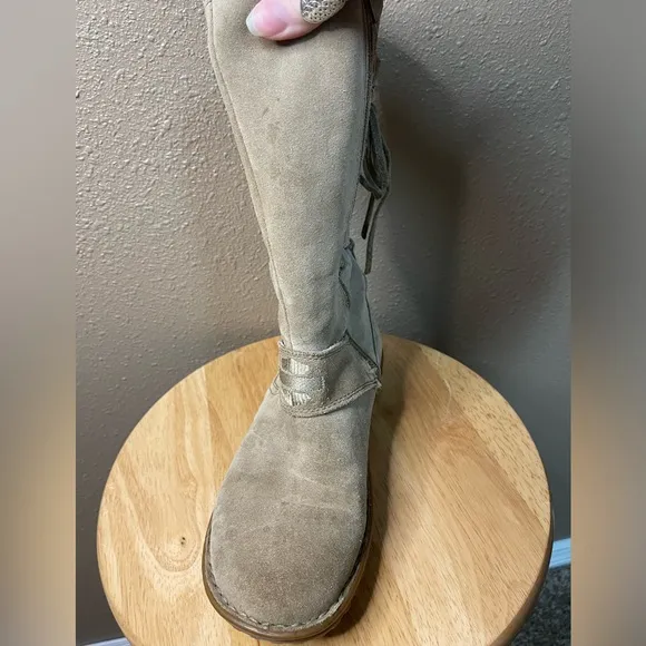 Vintage Harley Davidson Suede Tan Winter Lace Up Boots Women’s 7