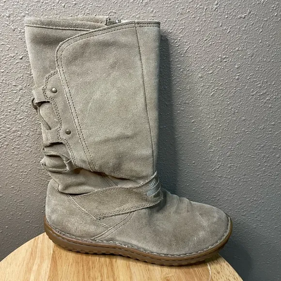 Vintage Harley Davidson Suede Tan Winter Lace Up Boots Women’s 7