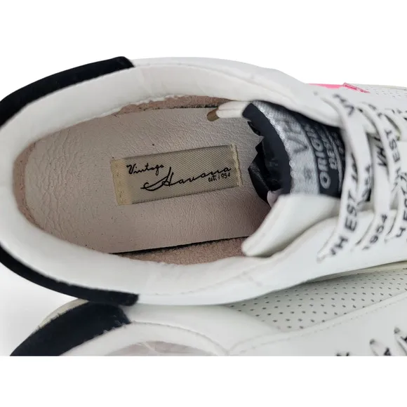 Vintage Havana Gadol Sneakers White Pink Star Womens Casual Stylish Low-Top 7