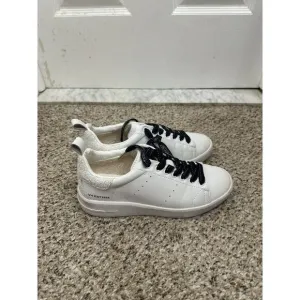Vintage Havana Grant Silver Glitter White Leather Sneakers 6
