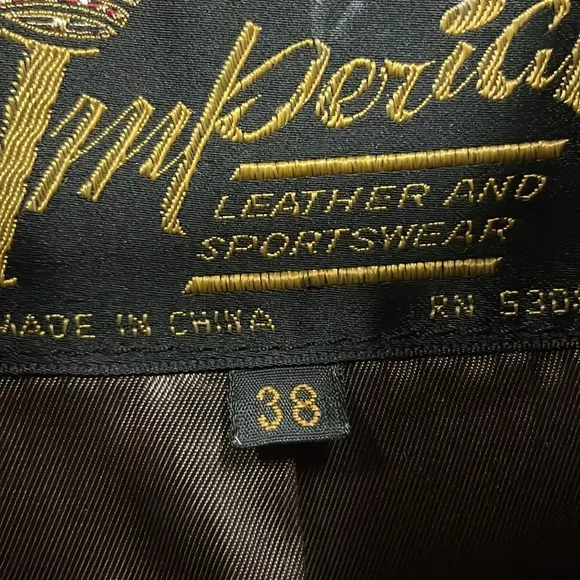 Vintage imperial leather jacket. Gorgeous condition.  Fall.  Winter.  38