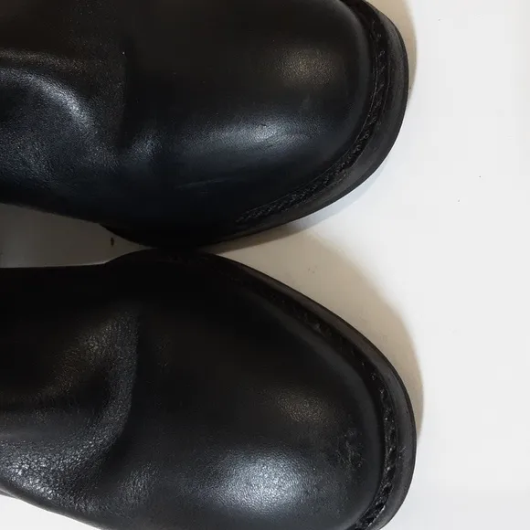 Vintage Johnston and Murphy tall riding boots women black feather Y2K 8M casual