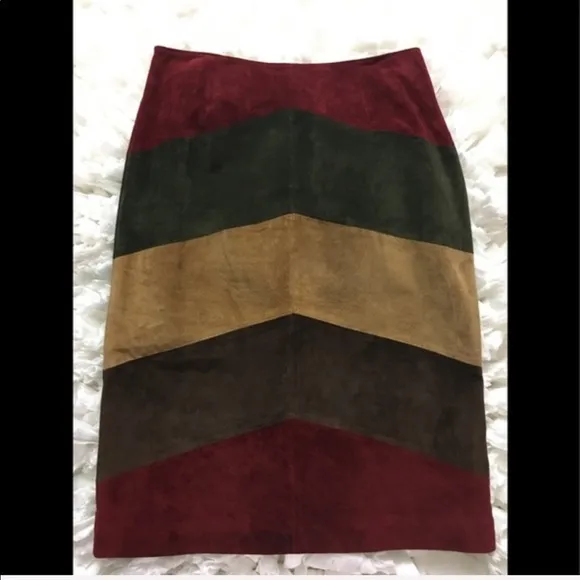 Vintage Lord &amp; Taylor Petites Leather Skirt