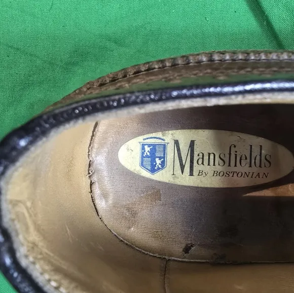 Vintage MANSFIELD DIPLOMATS Leather Wingtip Formal Oxford Mens Shoes 10.5
