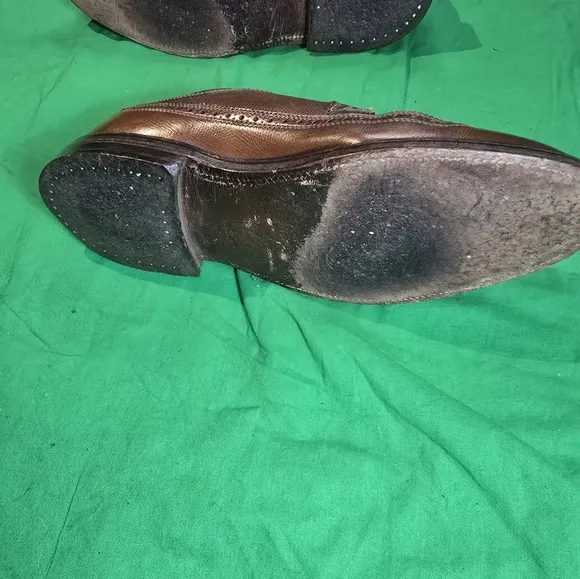 Vintage MANSFIELD DIPLOMATS Leather Wingtip Formal Oxford Mens Shoes 10.5