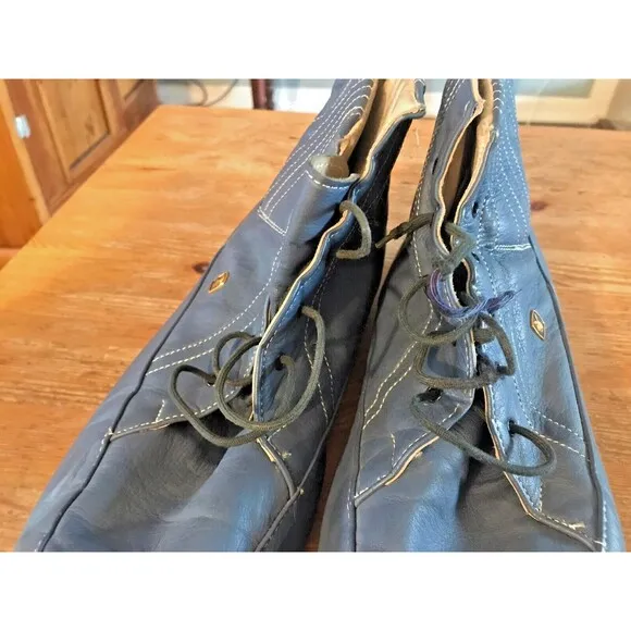 Vintage Playboy Shoes Casual Blue Leather Rare Unique Life Custom Osan Korea
