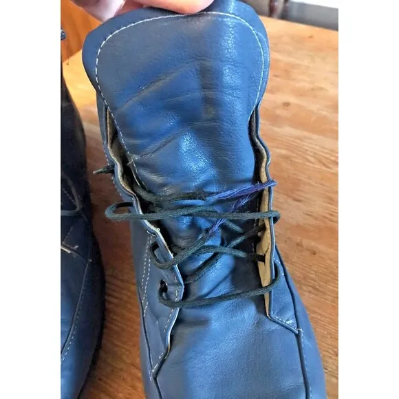 Vintage Playboy Shoes Casual Blue Leather Rare Unique Life Custom Osan Korea