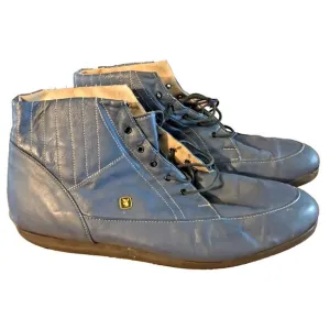 Vintage Playboy Shoes Casual Blue Leather Rare Unique Life Custom Osan Korea