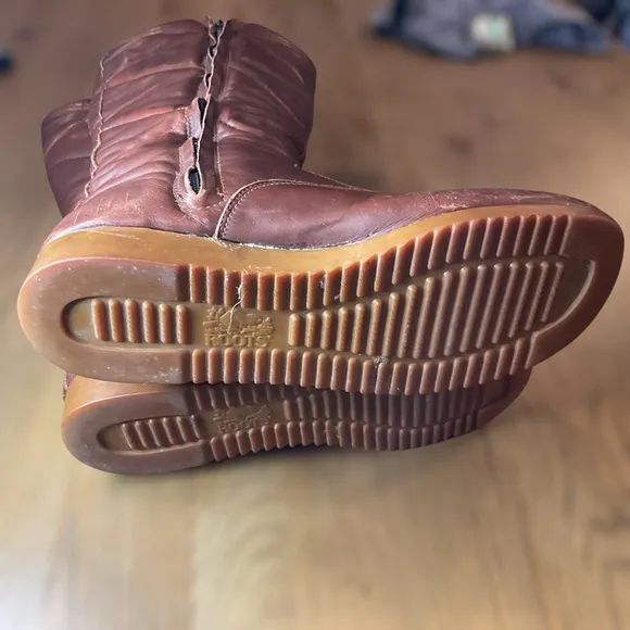 Vintage Roots Brown Quilted Winter Boots Size 8.5 EUC