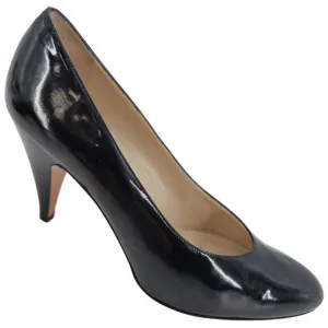 Vintage Salvatore Ferragamo Black Leather Dress Pumps Womens Size 8 Formal Heels