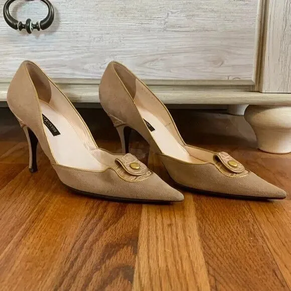 Vintage Sergio Rossi Vero Cuoio Heels - Giraffe Print Leather Buckle