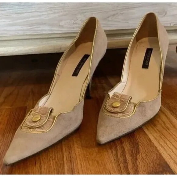 Vintage Sergio Rossi Vero Cuoio Heels - Giraffe Print Leather Buckle