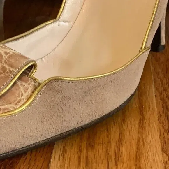 Vintage Sergio Rossi Vero Cuoio Heels - Giraffe Print Leather Buckle