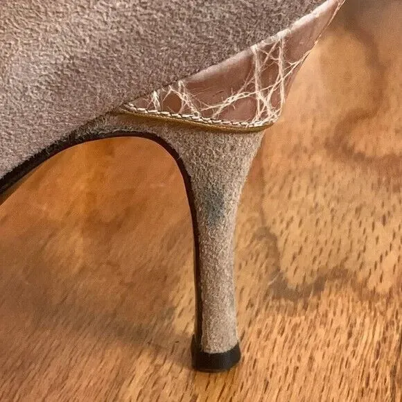 Vintage Sergio Rossi Vero Cuoio Heels - Giraffe Print Leather Buckle