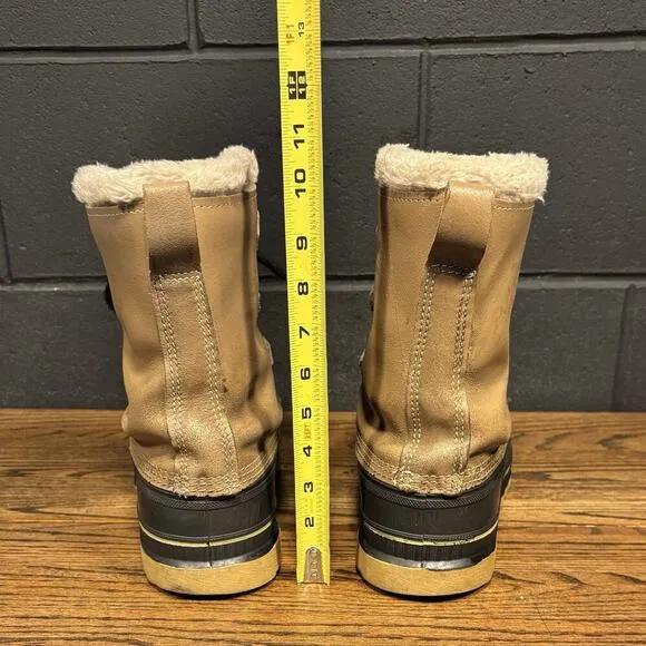 Vintage Sorel Polar Arctic Brown Leather Duck Winter Boots Men’s 12 Made USA