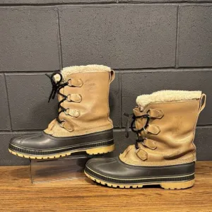Vintage Sorel Polar Arctic Brown Leather Duck Winter Boots Men’s 12 Made USA
