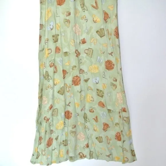 Vintage Talbots‎ Maxi Dress Print Green 18