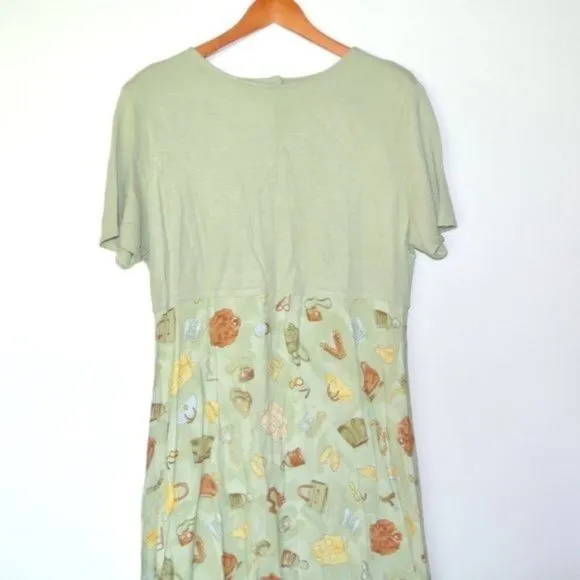 Vintage Talbots‎ Maxi Dress Print Green 18