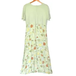 Vintage Talbots‎ Maxi Dress Print Green 18