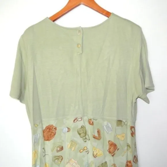 Vintage Talbots‎ Maxi Dress Print Green 18